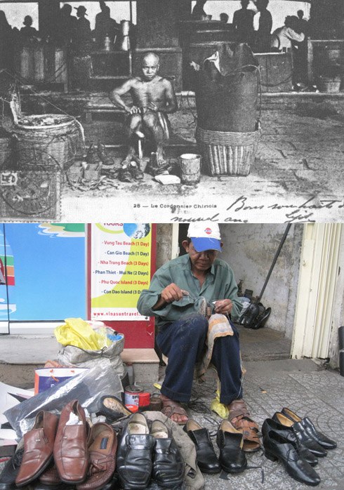  Nghề sửa giày bắt đầu xuất hiện vào đầu thế kỷ 20, cho đến nay đã trở thành một trong những nghề thủ công lâu đời nhất tại Sài Gòn. Sửa giày được xem là một nghề khá nhàn nhã, thu nhập không cao nhưng ổn định, bất cứ khi nào cũng có việc để làm. Ngày nay, nghề sửa giày ít nhiều đã bị mai một, nhưng vẫn có thể bắt gặp những người thợ già đang miệt mài đóng giày trên hè phố, nhất là ở các đường Lê Thánh Tôn, Hai Bà Trưng (quận 1)...