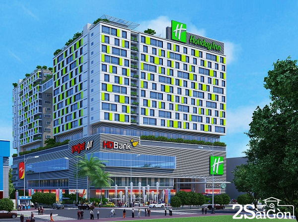 Phối cảnh tổng thể tổ hợp Republic Plaza, bao gồm khách sạn 5 sao Holiday Inn & Suites