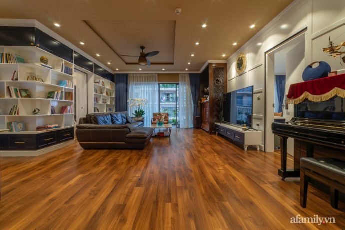 Căn hộ 145m² đẹp ấn tượng với nội thất sang chảnh cùng cách lựa màu hợp mệnh cho gia chủ ở Hà Nội - Ảnh 1.
