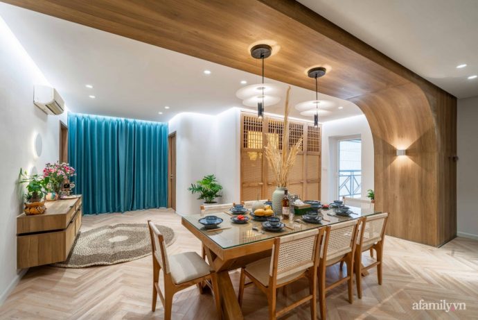 Căn hộ 180m² đẹp tinh tế và sang trọng với tông màu gỗ kết hợp sắc trắng hiện đại ở Hoàng Đạo Thúy, Hà Nội - Ảnh 10.