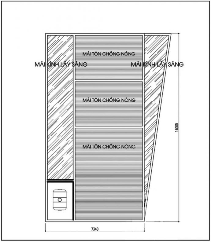 Tư vấn thiết kế và bố trí nội thất nhà 1 tầng trên mảnh đất hình thang - Ảnh 3.