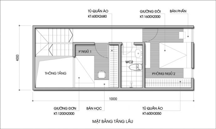 Thiết kế nhà 2 tầng 40m² hợp lý cho hộ gia đình 4 người - Ảnh 2.